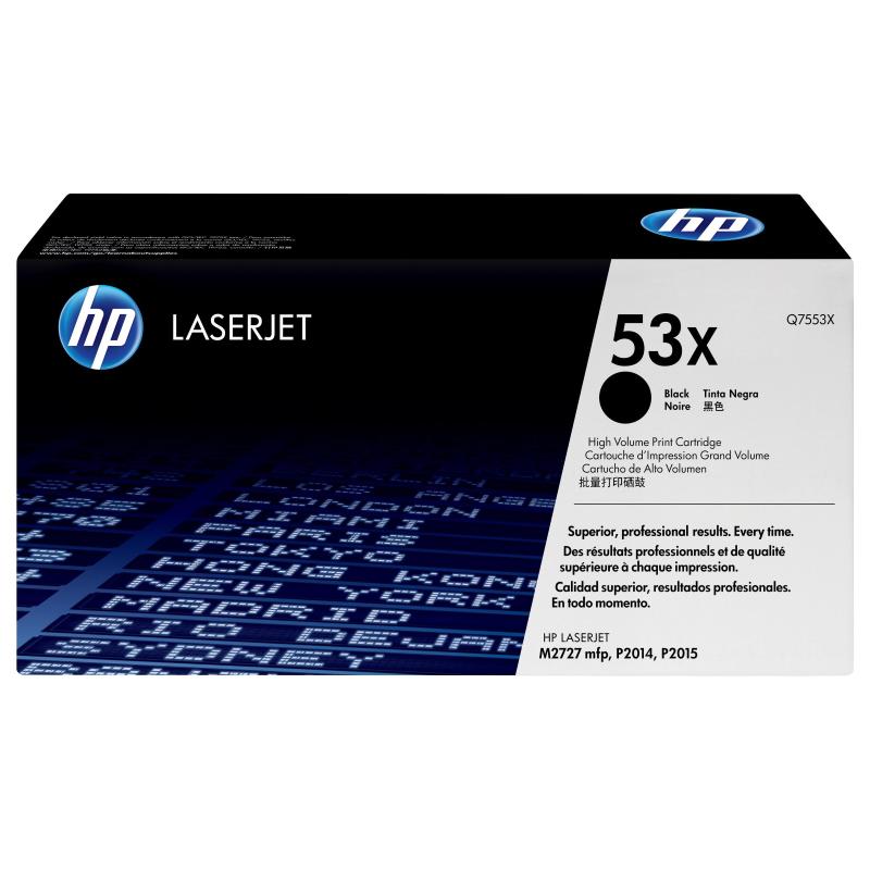 Hp cartuccia toner originale nero ad alta capacità laserjet 53x