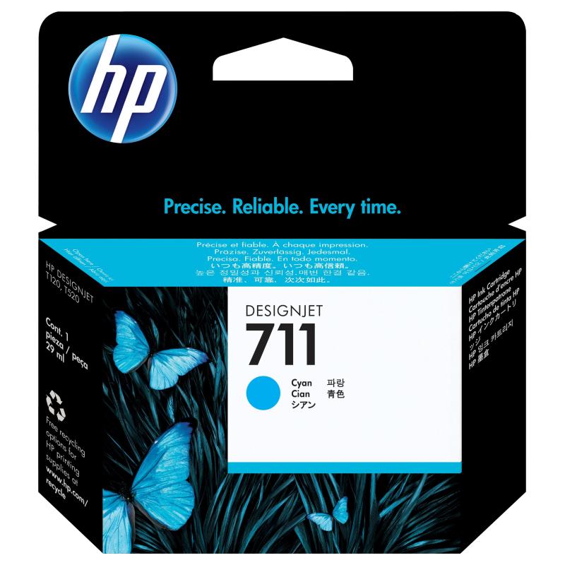 Hp cartuccia inchiostro ciano designjet 711, 29 ml