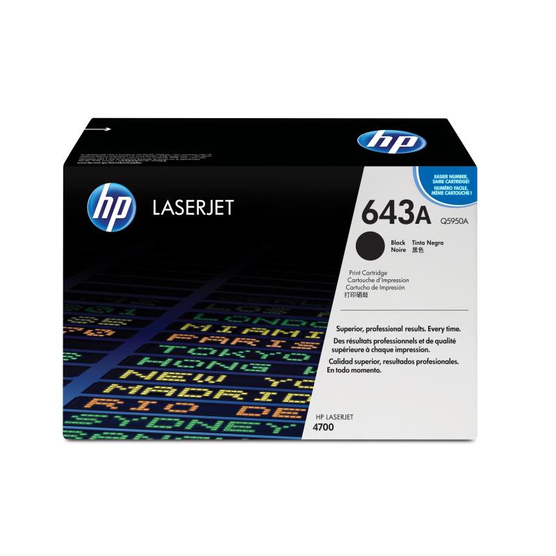 Hp cartuccia toner originale nero laserjet 643a