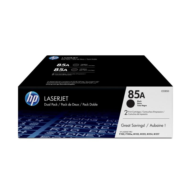 Hp confezione da 2 cartucce originali di toner nero laserjet 85a