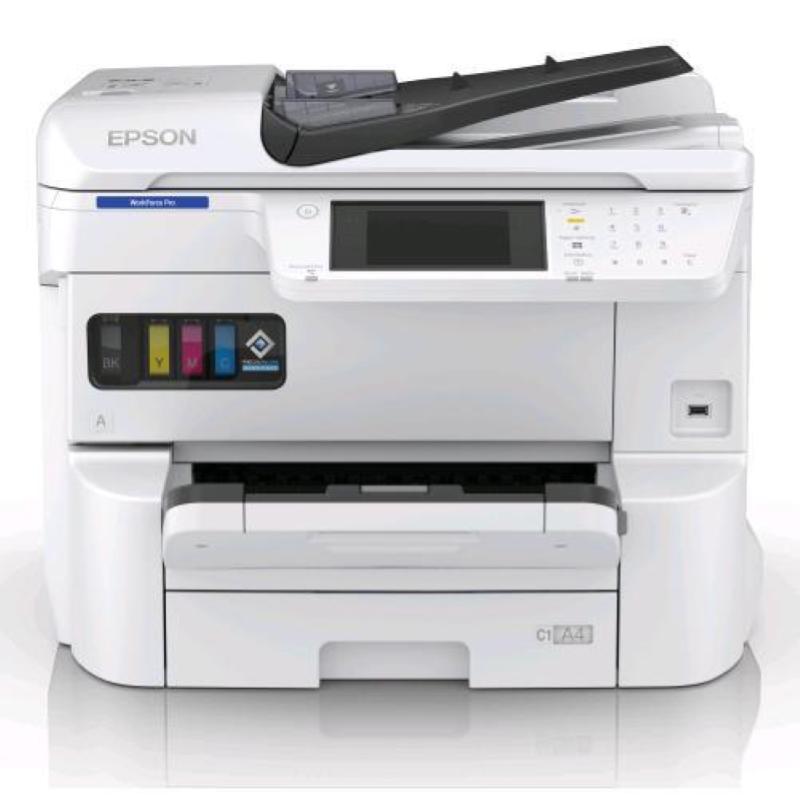 Epson workforce pro em-c7100dwf stampante multifunzione ink jet a colori a3 wi-fi scanner adf fax a colori 33,6 kbit/s cassetto 335 fogli gigabit lan usb 35ppm bianco