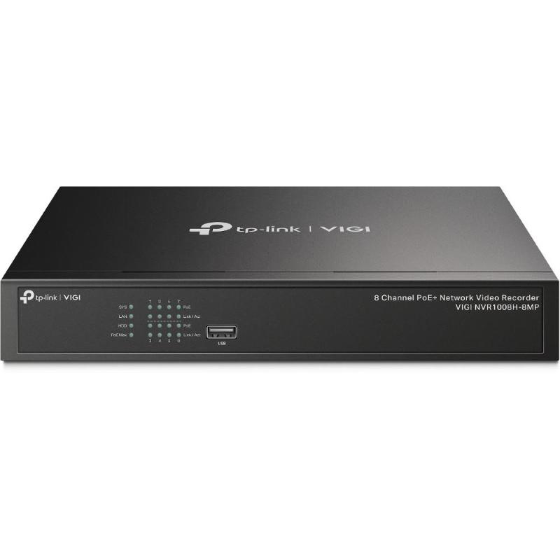 Tp-link vigi nvr1008h-8mp videoregistratore di rete (nvr) nero