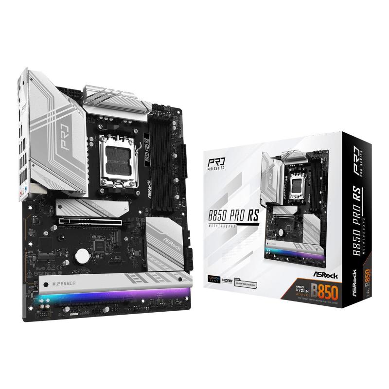 Asrock b850 pro rs - motherboard - atx - socket am5 - amd b850 chipsatz - usb-c 3.2 gen 2x2, usb-c 3.2 gen2, usb-c 3.2 g