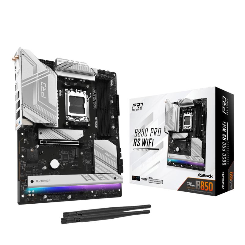 Asrock b850 pro rs wifi - motherboard - atx - socket am5 - amd b850 chipsatz - usb-c 3.2 gen 2x2, usb-c 3.2 gen 1, usb 3