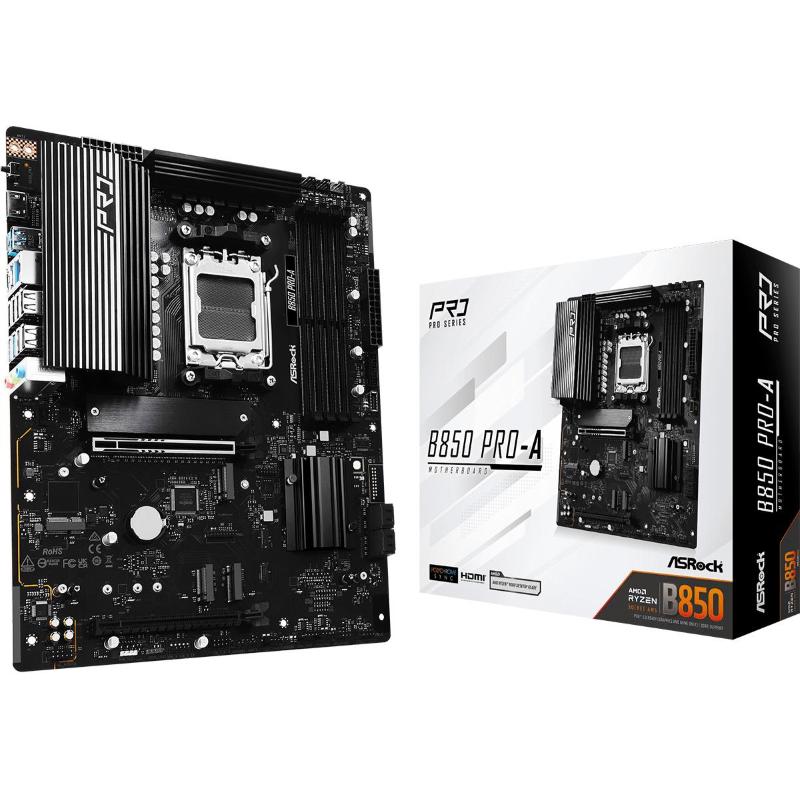 Asrock b850 pro-a - motherboard - atx - socket am5 - amd b850 chipsatz - usb-c 3.2 gen 2x2, usb-c 3.2 gen 1, usb 3.2 gen