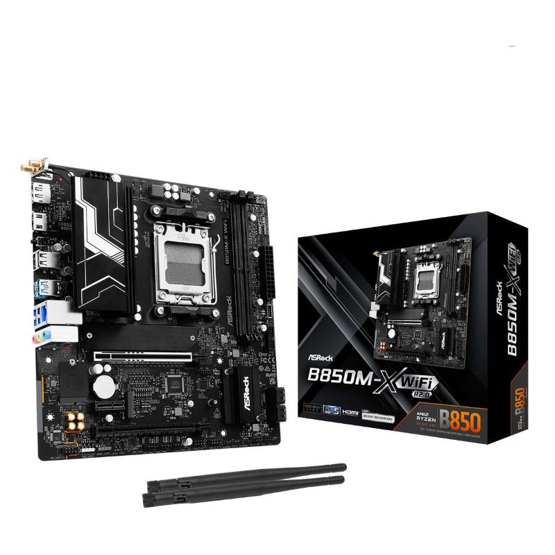 Asrock b850m-x wifi r2.0 - motherboard - micro atx - socket am5 - amd b850 chipsatz - usb-c 3.2 gen 1, usb 3.2 gen 1 - 2