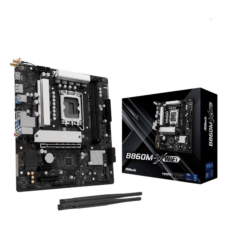 Asrock b860m-x wifi - motherboard - micro atx - lga1851-sockel - b860 chipsatz - usb-c 3.2 gen 2x2, usb-c 3.2 gen 1, usb