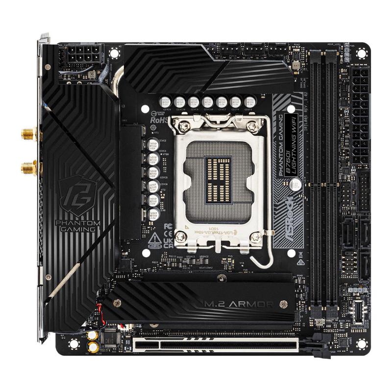 Asrock phantom gaming b760i lightning wifi - motherboard - mini-itx - lga1700-sockel - b760 chipsatz - usb 3.2 gen 1, us