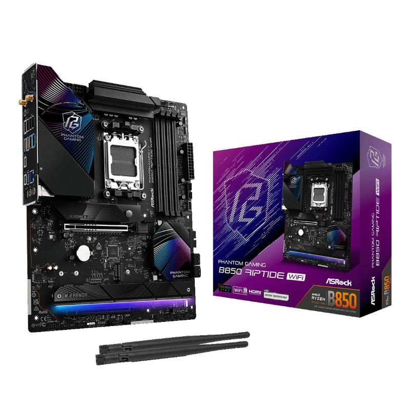 Asrock phantom gaming b850 riptide wifi - motherboard - atx - socket am5 - amd b850 chipsatz - usb-c 3.2 gen 2x2, usb-c