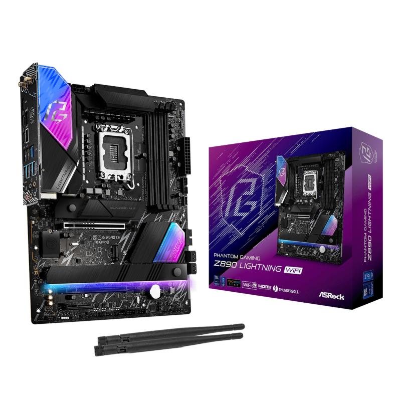 Asrock phantom gaming z890 lightning wifi - motherboard - atx - lga1851-sockel - z890 chipsatz - usb4, usb-c 3.2 gen 2x2