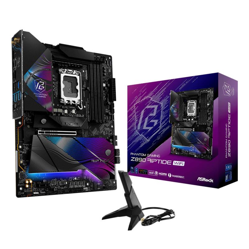 Asrock phantom gaming z890 riptide wifi - motherboard - atx - lga1851-sockel - z890 chipsatz - usb4, usb 3.2 gen 2, usb