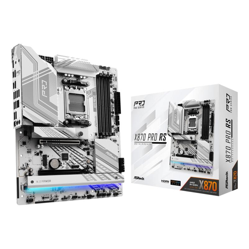 Asrock x870 pro rs - motherboard - atx - socket am5 - amd x870 chipsatz - usb4, usb 3.2 gen 1, usb-c 3.2 gen 2x2 - 2.5 g