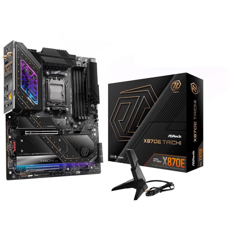 Asrock x870e taichi - motherboard - e-atx - socket am5 - amd x870e chipsatz - usb4, usb 3.2 gen 1, usb 3.2 gen 2, usb-c
