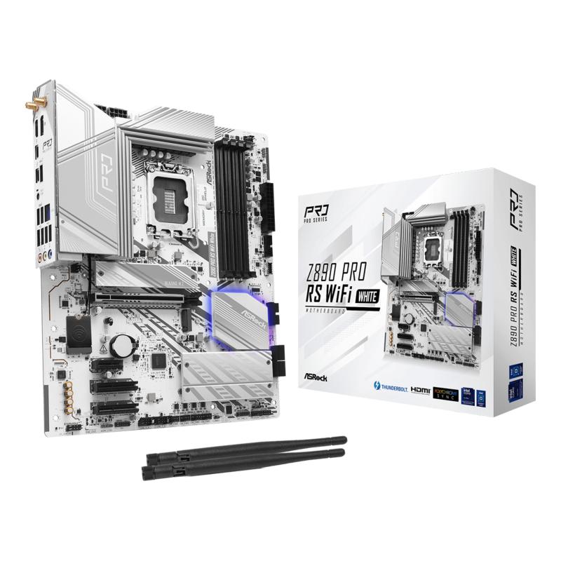Asrock z890 pro rs wifi white - motherboard - atx - lga1851-sockel - z890 chipsatz - usb4, usb-c 3.2 gen 2x2, usb 3.2 ge