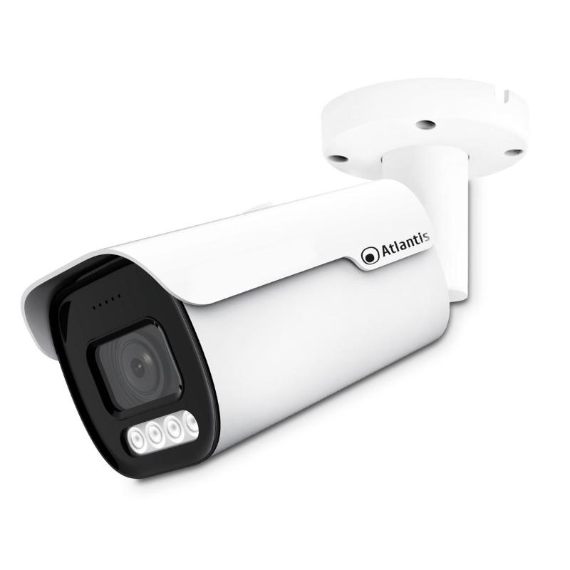 Atlantis land videocamera ip atlantis a11-u527s-bpvm ultraplex poe bullet bianca motor. 5mp-supp.poe a/b sens.ott.imx335 1/2.8 cmos ip67