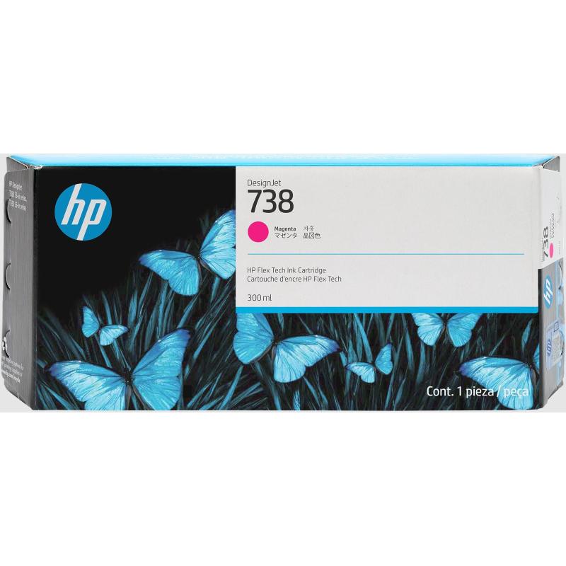 Hp cartuccia di inchiostro magenta 738 designjet da 300 ml