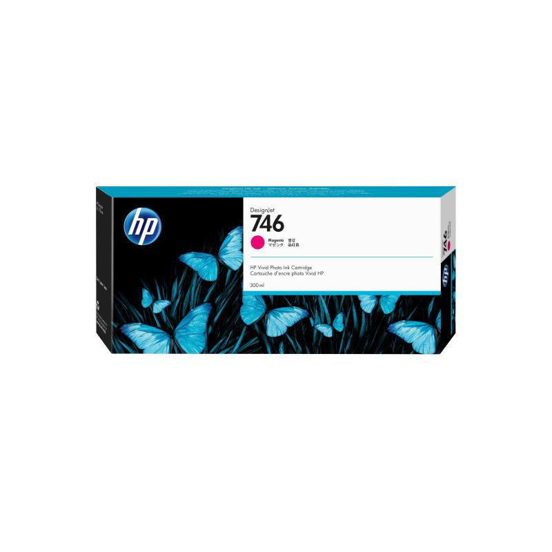 Hpi cartuccia hp 746 p2v78a magenta 300ml per designjet z6z,z6dr,z9+,z9+dr