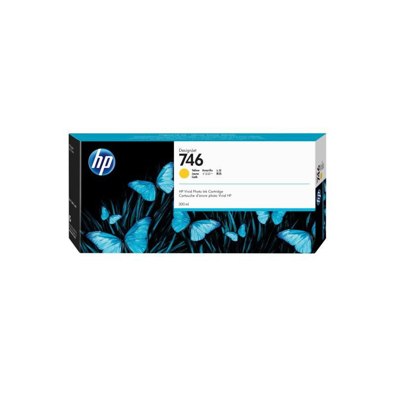 Hpi cartuccia hp 746 p2v79a giallo 300ml per designjet z6z,z6dr,z9+,z9+dr