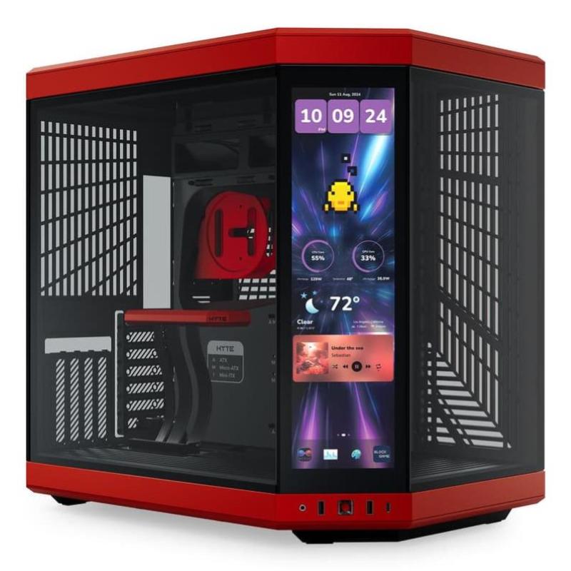 Hyte y70 touch infinite midi tower nero/ciliegia
