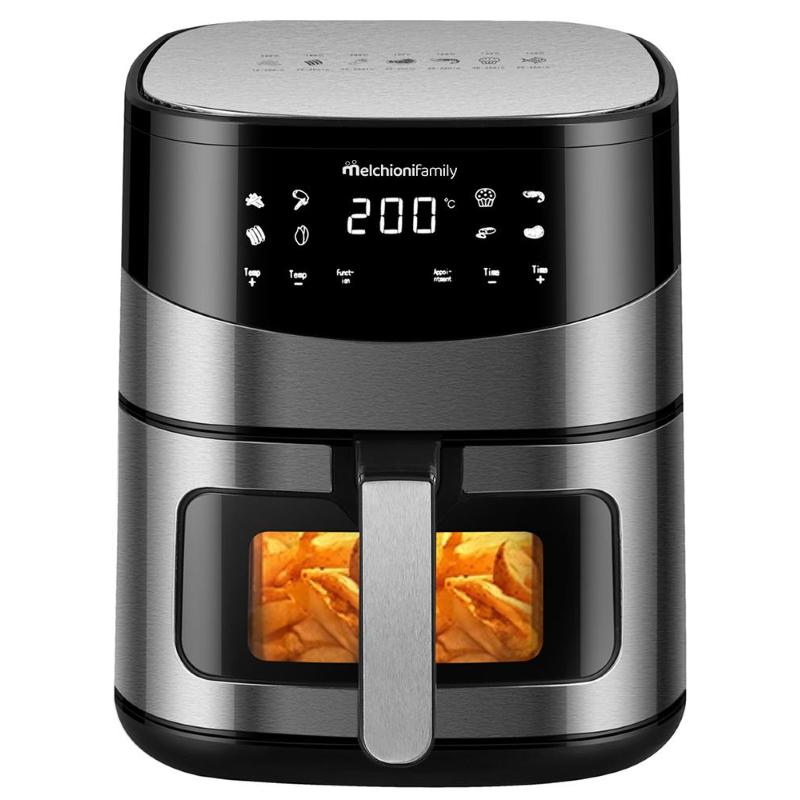 Melchioni friggitrice ad aria arianna 6,5lt 2000w display touch oblo`
