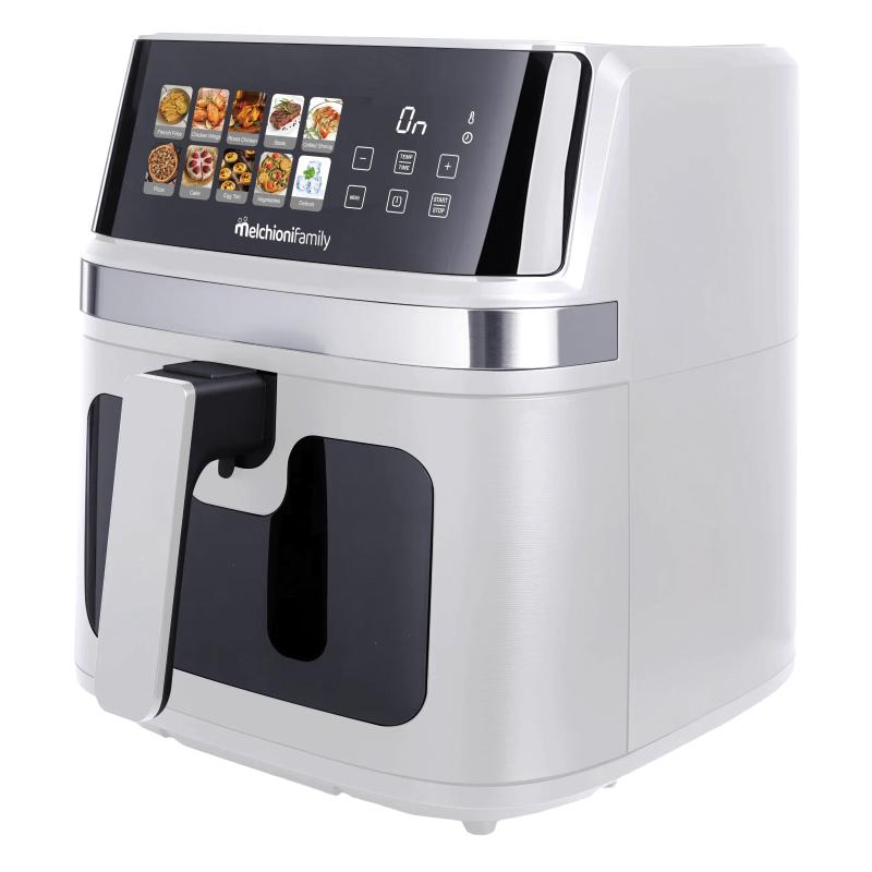Melchioni friggitrice ad aria gaia plus 8lt 2200w display colori bianco