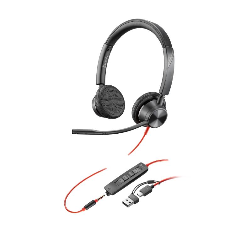 HP Poly Cuffie stereo Poly Blackwire 3325 con connettore USB-C + spina da 3,5 - Immagine 7
