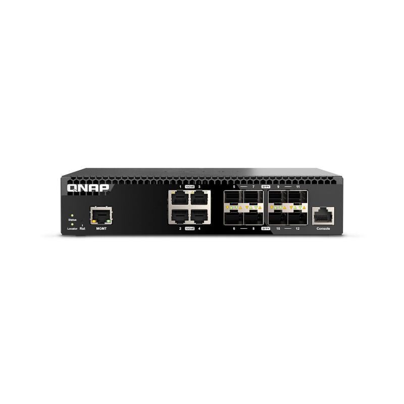 Qnap qsw-m3212r-8s4t switch di rete gestito 10g ethernet (100/1000/10000) 1u