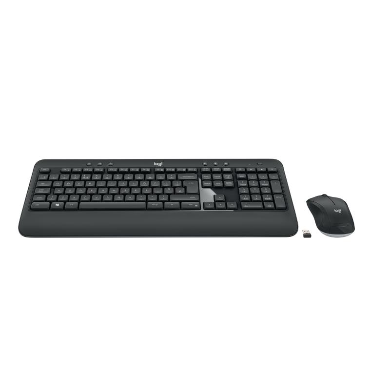 Logitech advanced mk540 tastiera mouse incluso rf wireless qwertz slovacco nero, bianco