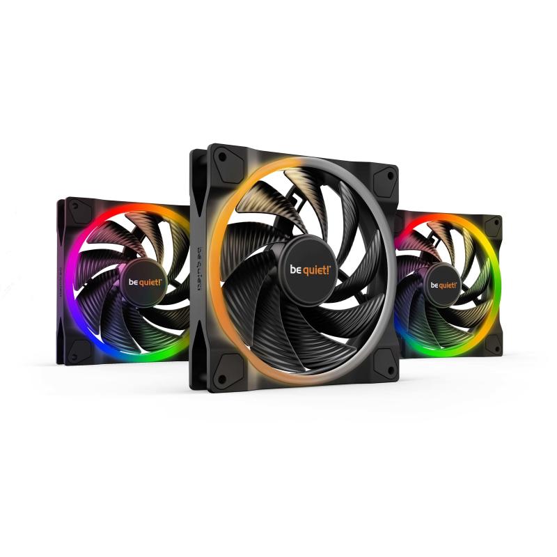Be quiet! light wings 140mm pwm triple pack high-speed case per computer ventilatore 14 cm nero 3 pz