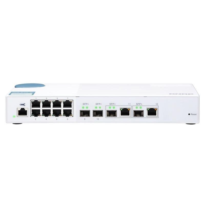 Qnap qsw-m408-2c switch di rete gestito l2 10g ethernet (100/1000/10000) bianco
