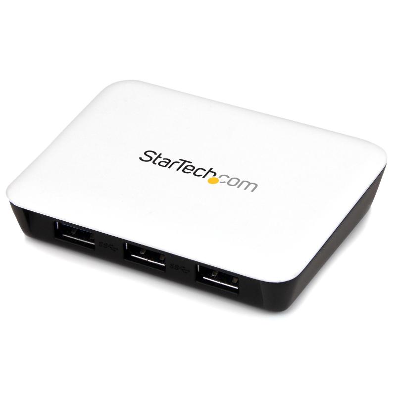 Startech.com adattatore di rete nic usb 3.0 a ethernet gigabit con 3 porte hub - bianco