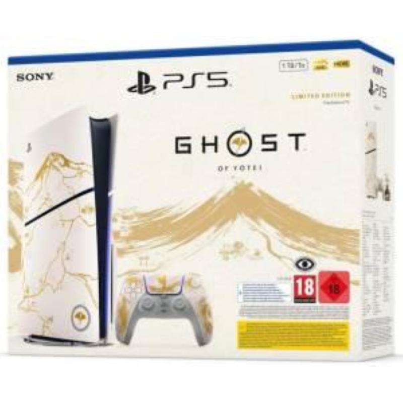 Ps5 console 1tb ghost of yotei gold limited edition white slim ita
