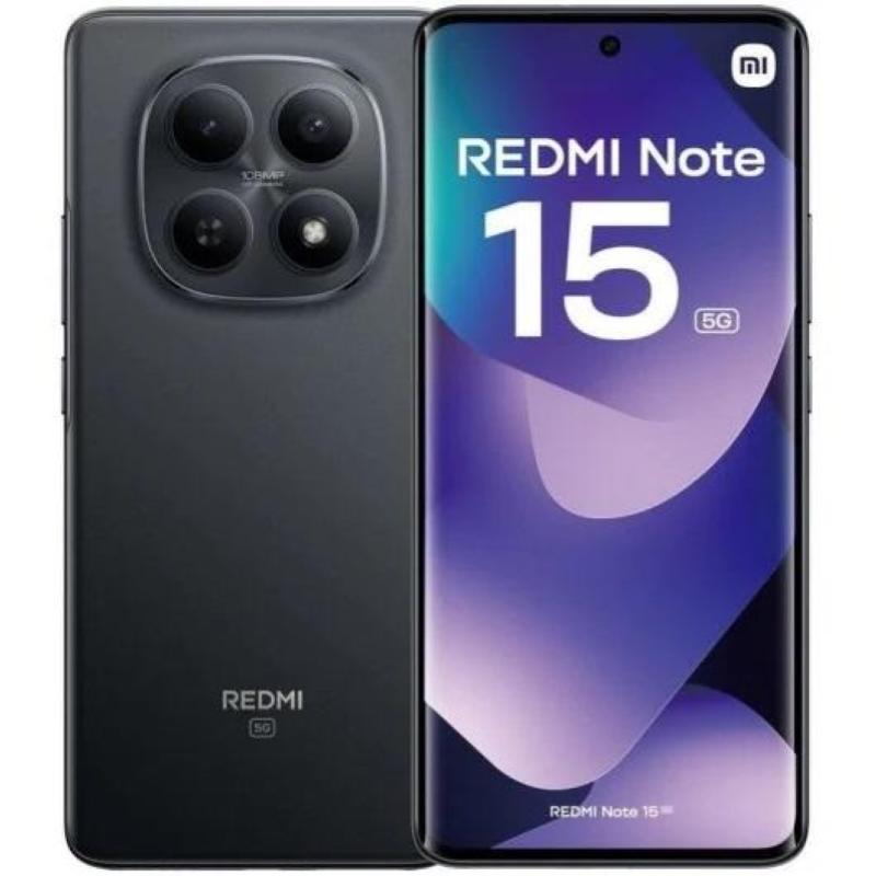 Xiaomi redmi note 15 5g 6/128gb black dual sim - (garanzia italia - tim)