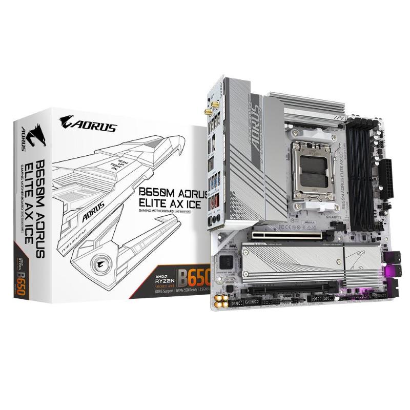 Gigabyte b650m aorus elite ax ice scheda madre amd b650 presa di corrente am5 micro atx