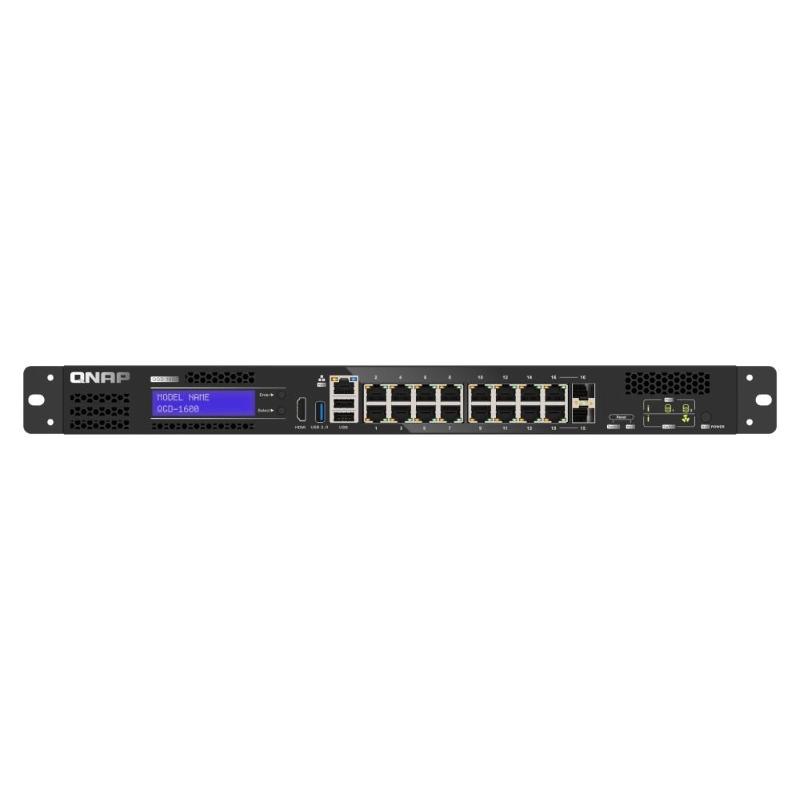 Qnap qgd-1600 gestito gigabit ethernet (10/100/1000) 1u nero, grigio