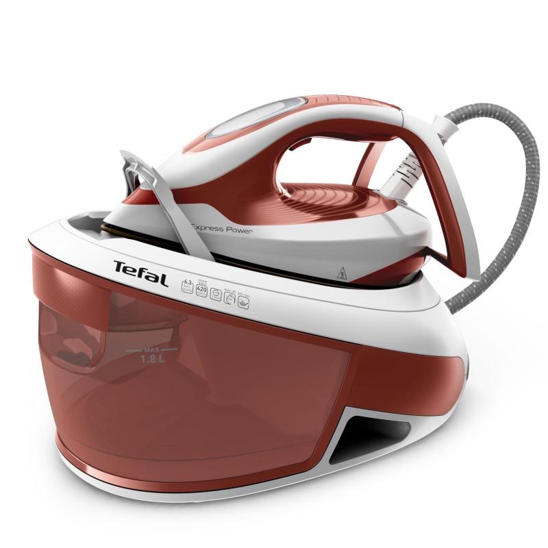 Tefal express power sv8110 2800 w 1,8 l durilium airglide autoclean soleplate rosso, bianco