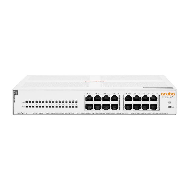 Hpe switch aruba istant on r8r48a unmanaged 16 porte poe (scatola aperta)