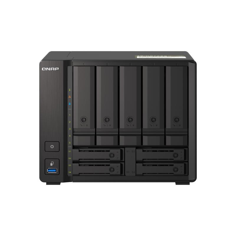 Qnap ts-h973ax nas tower collegamento ethernet lan nero v1500b