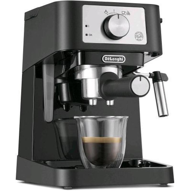 De longhi ec260.bkg macchina da caffe` espresso manuale caffe` in polvere cappuccinatore 1.100 w 1 lt acciaio/nero