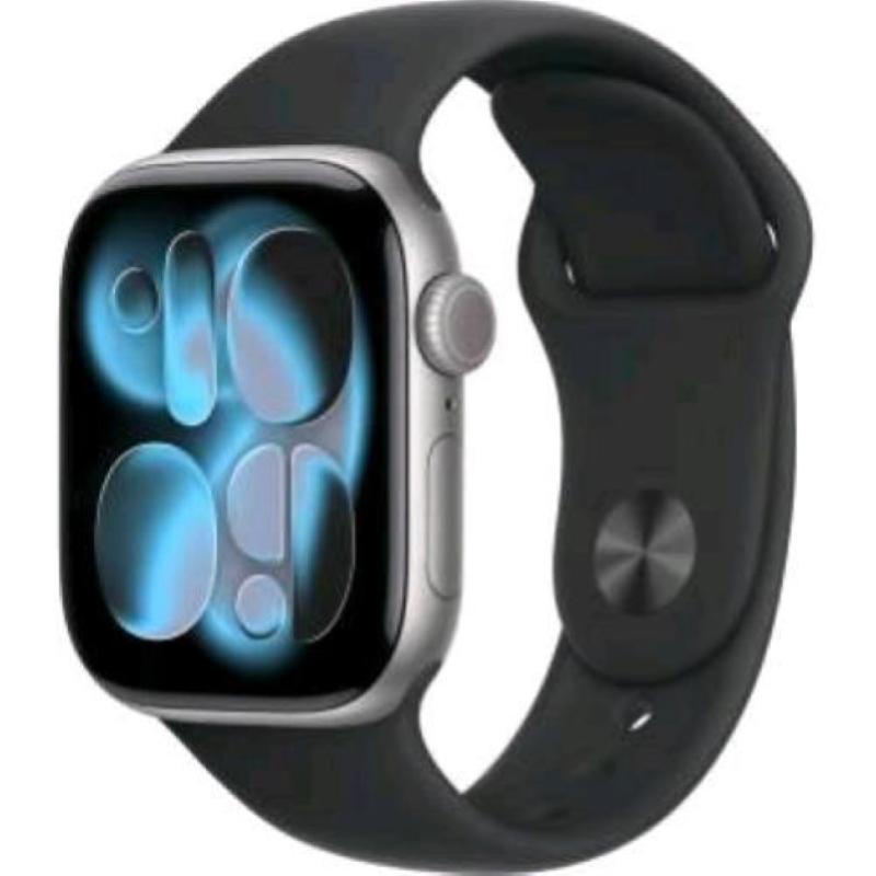 Apple watch series 11 gps 42mm cassa alluminio grigio siderale con sport band nero - m/l europa