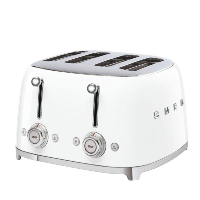 Tostapane tsf03wheu - 4x slot - estetica 50`s style - bianco lucido
