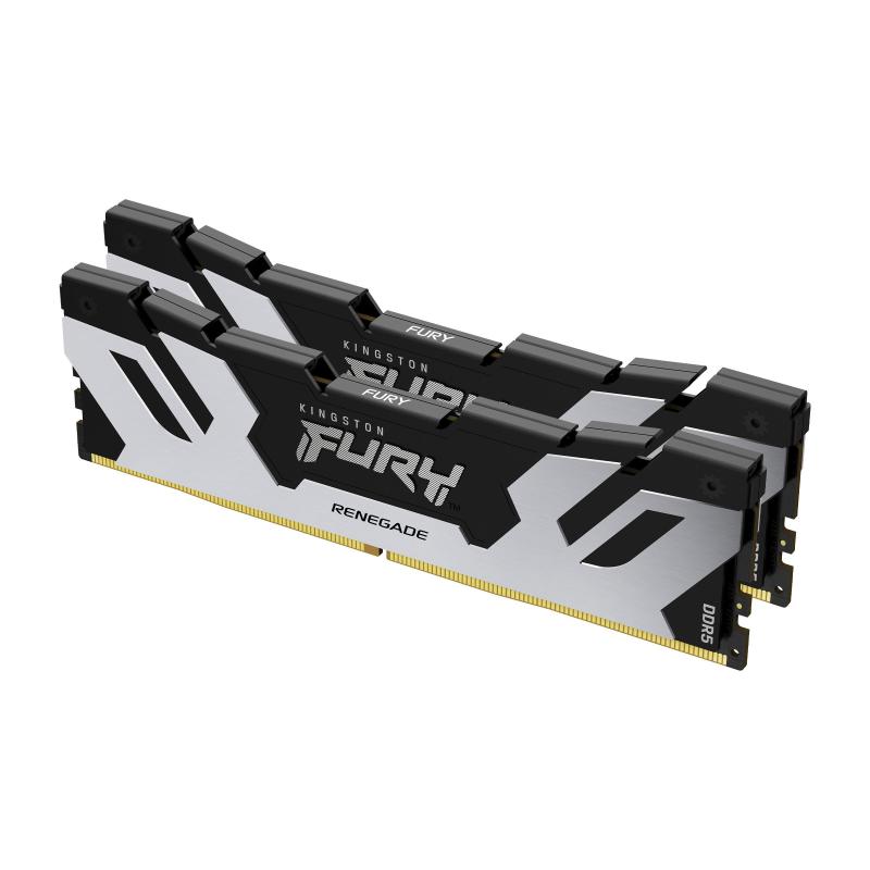 Kingston technology fury 96gb 6400mt/s ddr5 cl32 dimm (kit da 2) renegade silver xmp