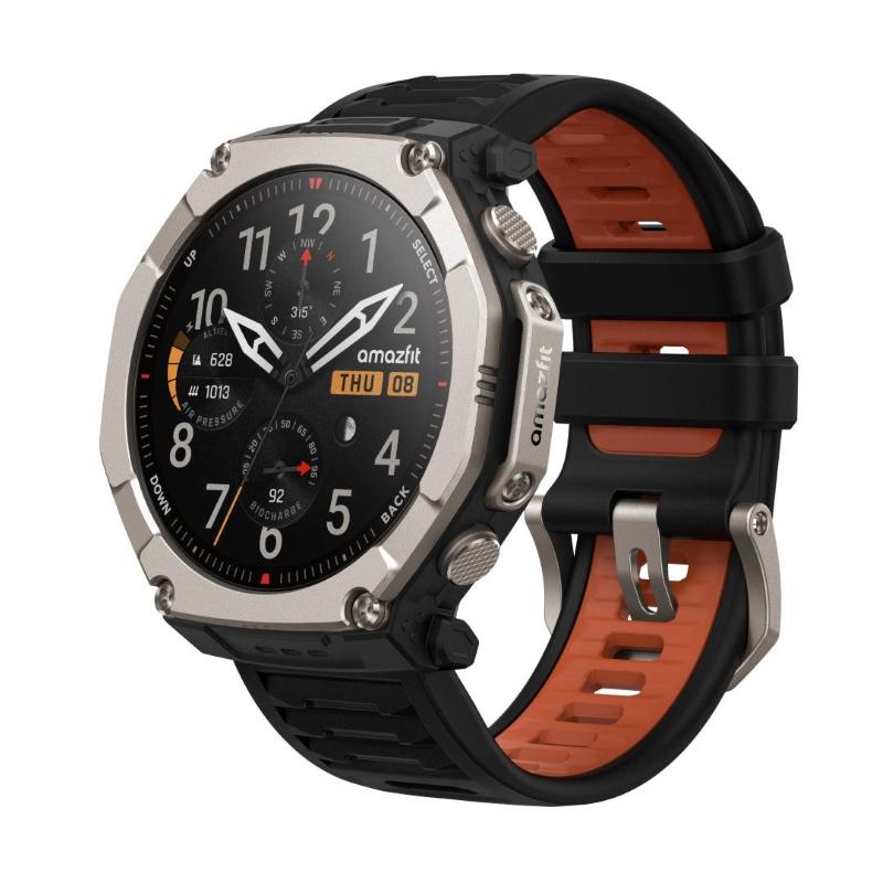 Amazfit t-rex ultra 2 display amoled 51 mm mappe precaricate titanio di grado 5 wi-fi gps (satellitare)