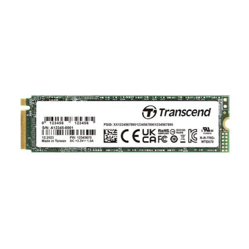 Ssd m.2 256gb 2280 pcie gen3x4 nvme 3d tlc transcend dissipatore grafen