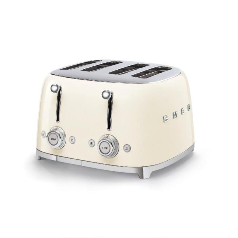 Tostapane tsf03creu - 4x slot - estetica 50`s style - panna