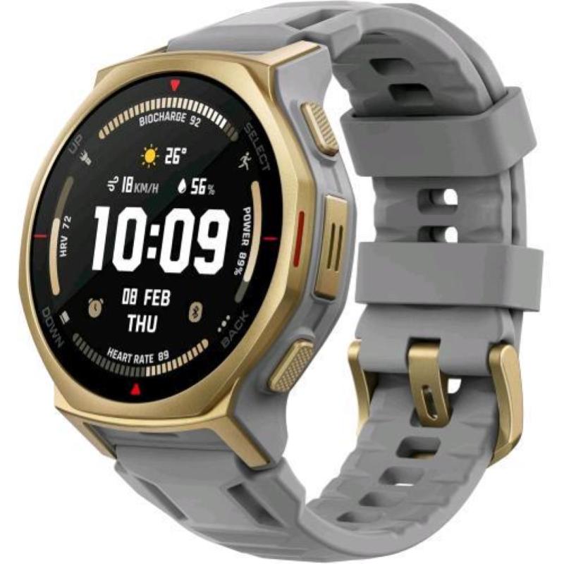 Amazfit t-rex 3 pro smartwatch outdoor 44mm display amoled in zaffiro torcia integrata, ghiera in titanio gps dual-band, mappe offline, fino a 17 giorni di autonomia, 10 atm, 180+ modalita` sportive