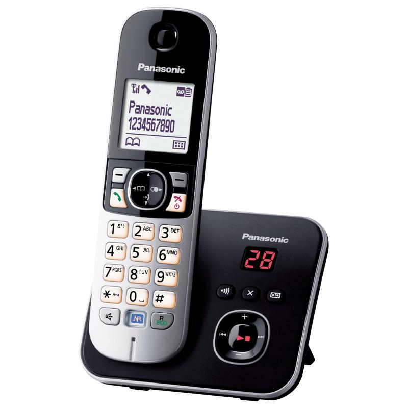 Panasonic kx-tg6821gb telefono telefono dect identificatore di chiamata nero