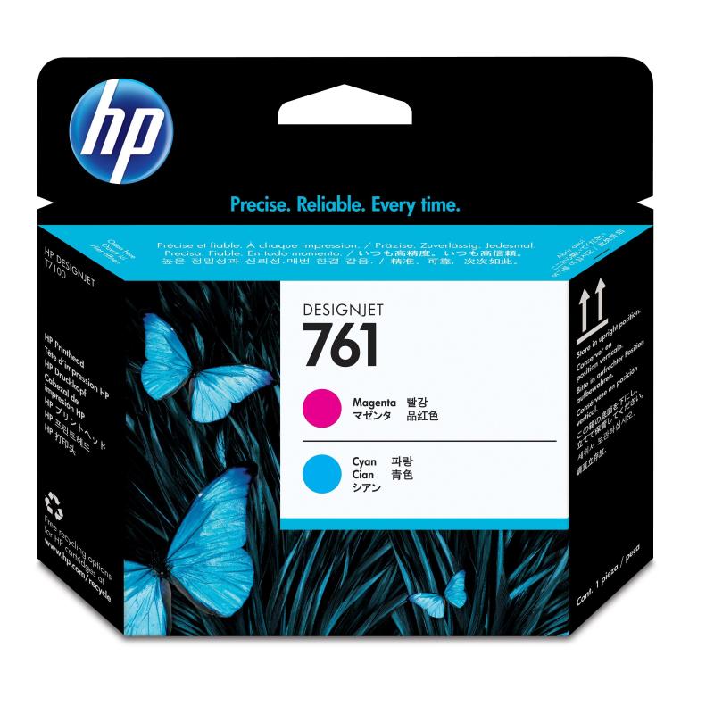 Hp testina di stampa magenta/ciano designjet 761