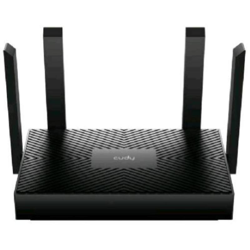 Cudy wr1500 router ax1500 wi-fi 6 dual band 1201mbps 5ghz - 300mbps 2.4ghz 4 porte gigabit 4 antenne esterno desktop nero