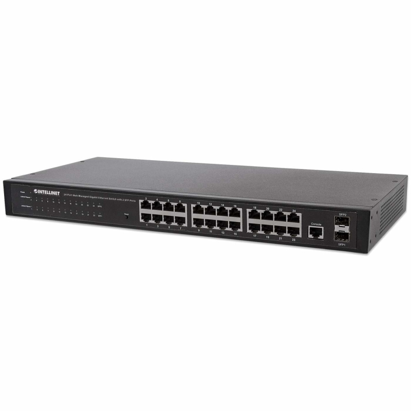 Giga Switch 24X RJ45 + 2X Sfp Web-Smart Vlan Qos Rack 560917 - Immagine 4